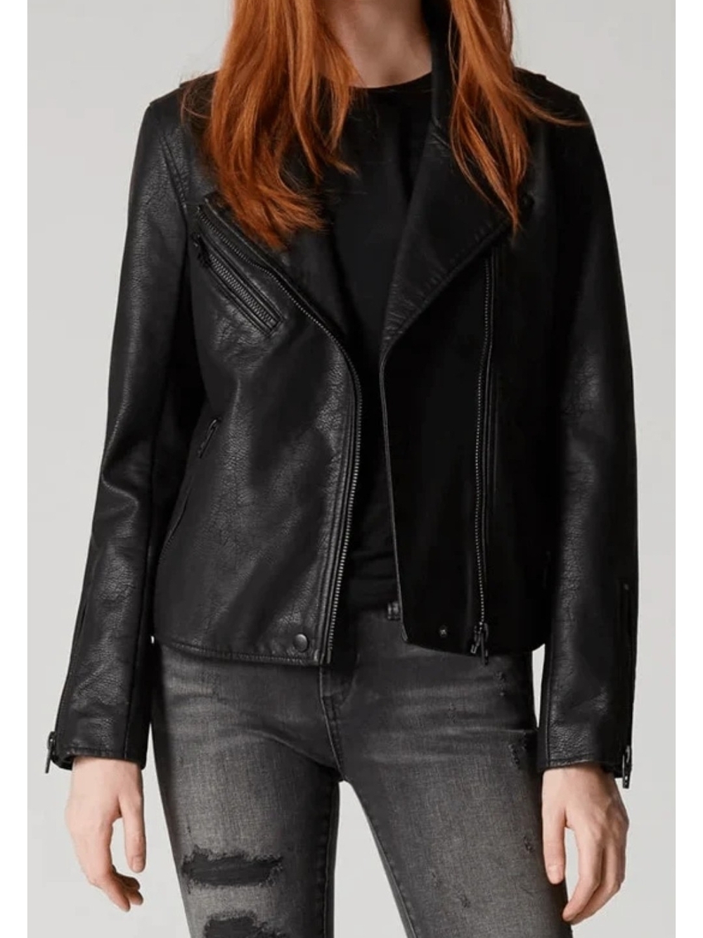 BlankNYC Black Faux Leather Jacket - Size Small